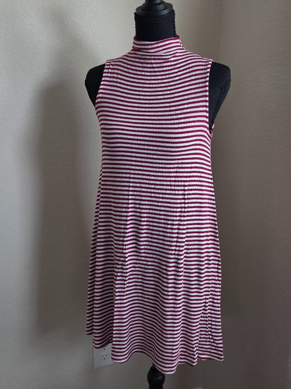 Soprano Red and White Striped Women's Dress